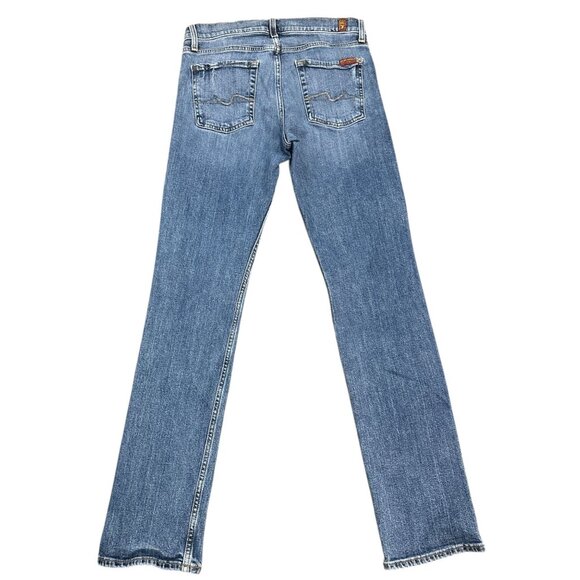 7 For All Mankind Slimmy Slim Straight Leg Jeans Mens 30 Preppy Normcore Classic - Picture 14 of 16